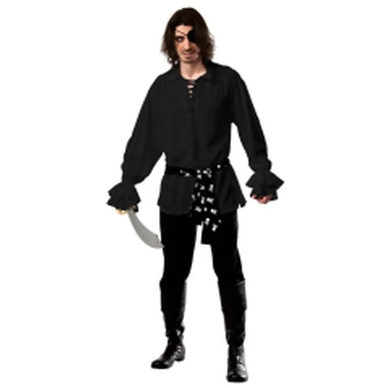 Pirate Cotton Shirt Black Size Xl