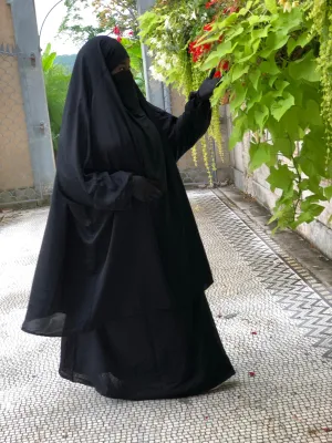 Plus Size 2 piece Jilbab - Black