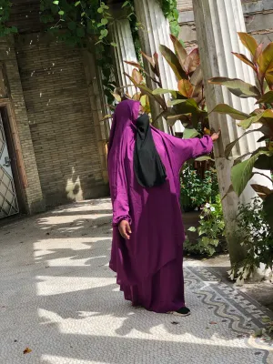 Plus Size 2 piece Jilbab - Purple