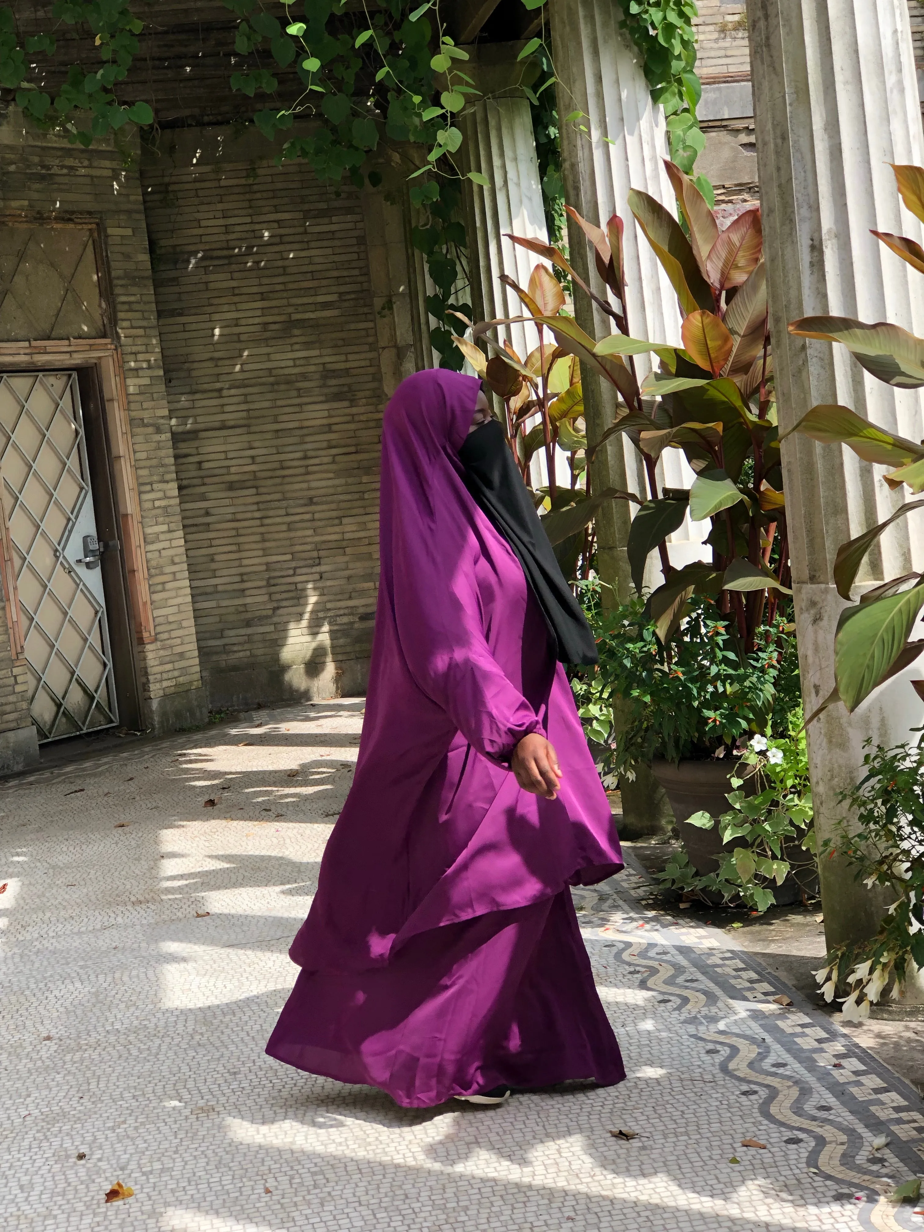 Plus Size 2 piece Jilbab - Purple