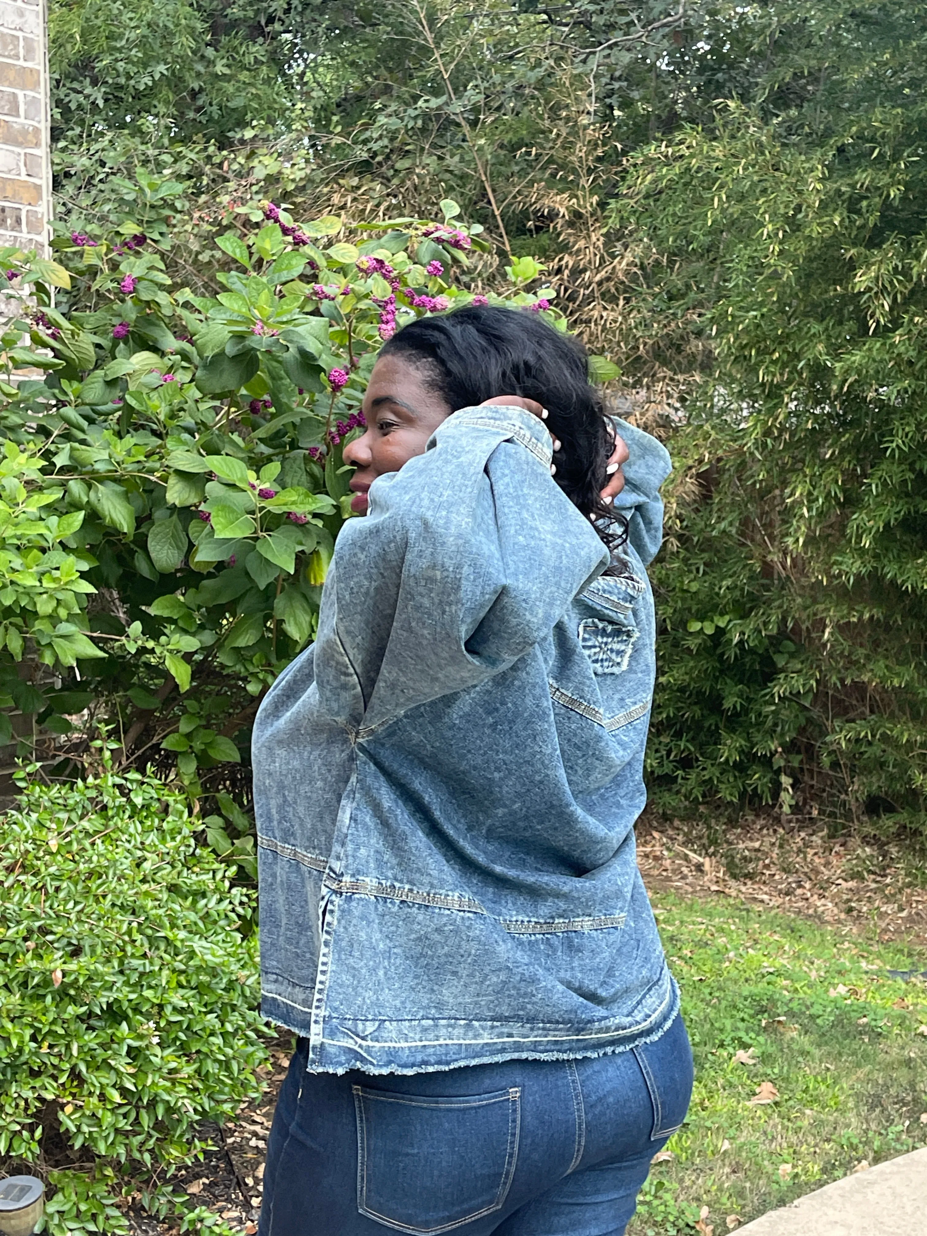 Plus Size Denim Top