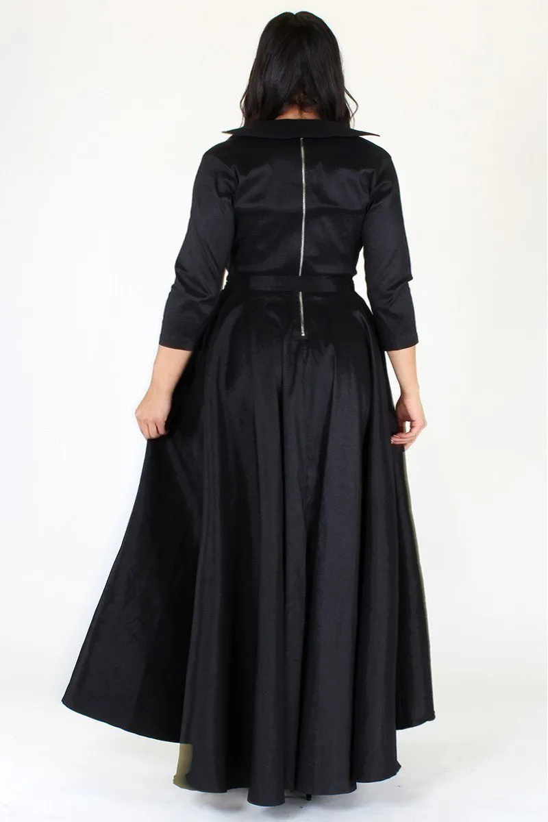 Plus Size Glamorous Deep V Neck Ribbon Tie Dress [PRE-ORDER 25% OFF]