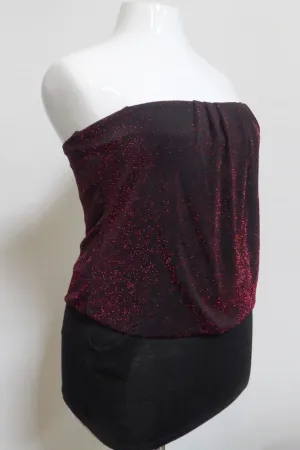 Plus Size Glamorous Sparkle Tube Top