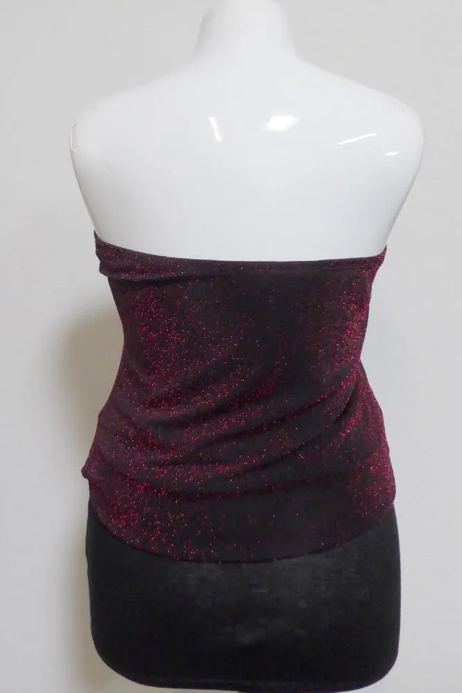 Plus Size Glamorous Sparkle Tube Top