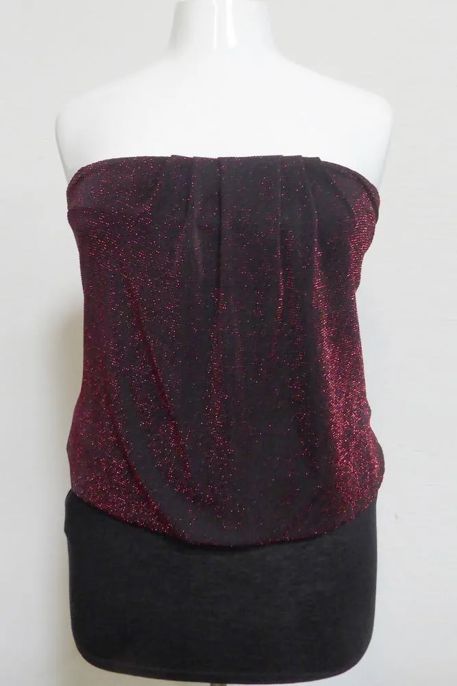 Plus Size Glamorous Sparkle Tube Top