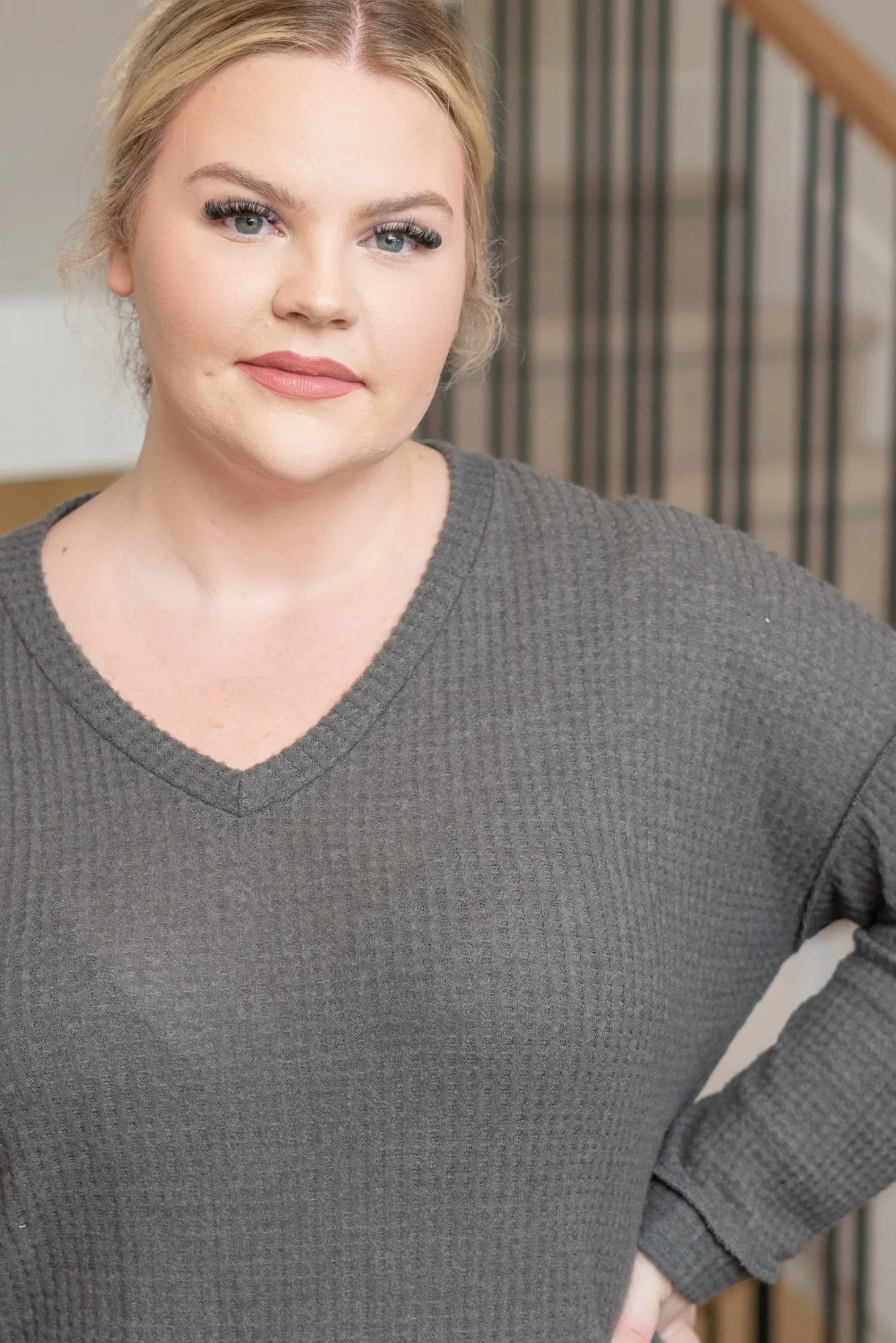 Plus Size Kelley Layering Top - Charcoal
