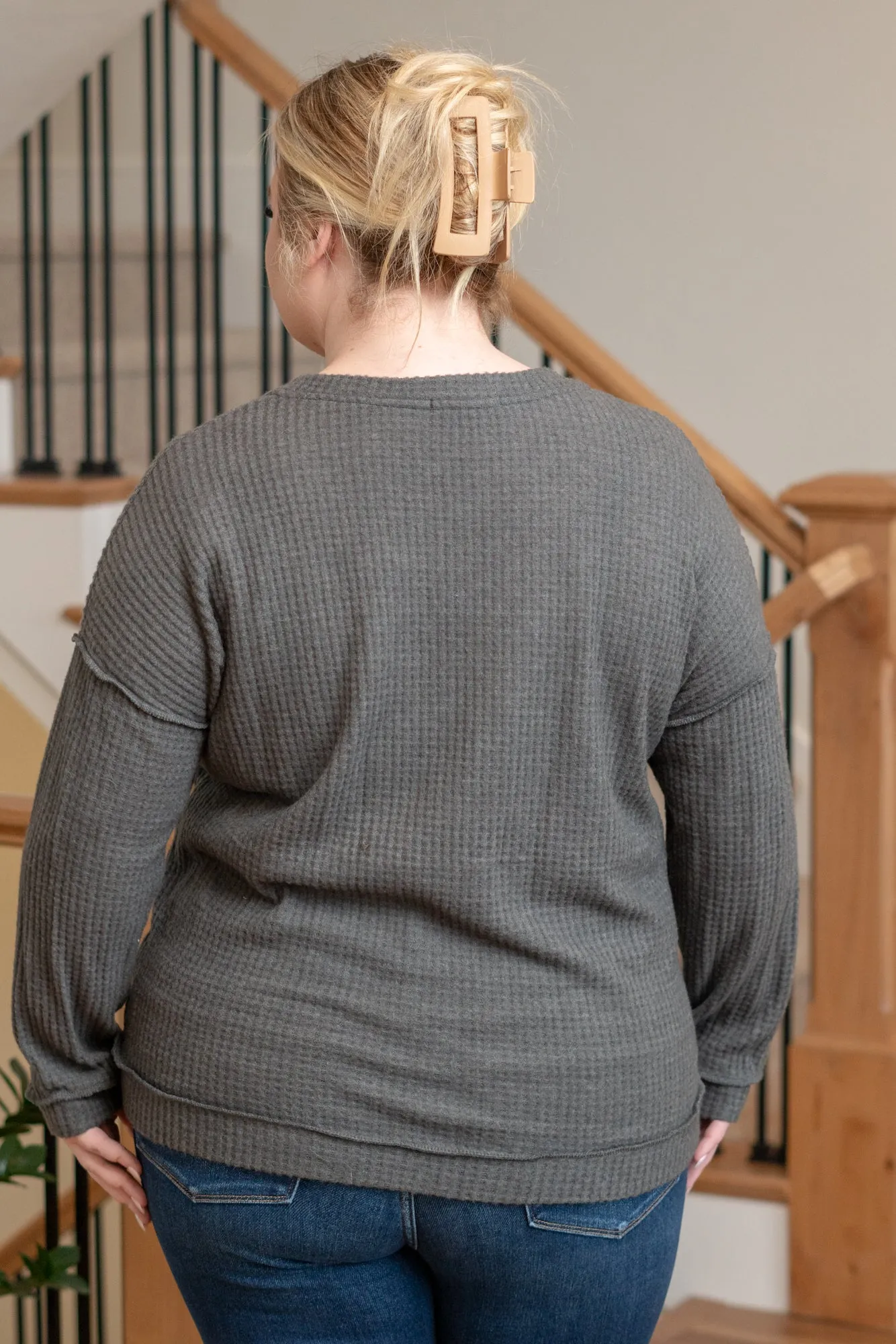 Plus Size Kelley Layering Top - Charcoal