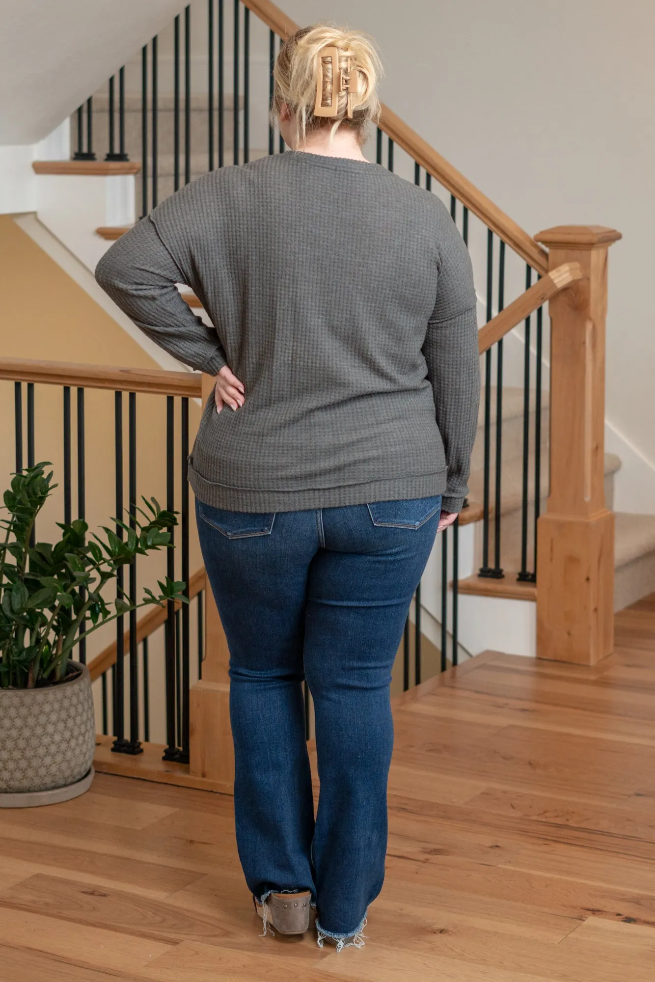 Plus Size Kelley Layering Top - Charcoal