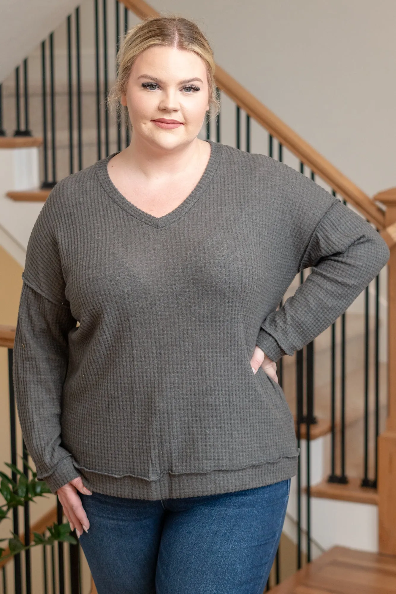 Plus Size Kelley Layering Top - Charcoal