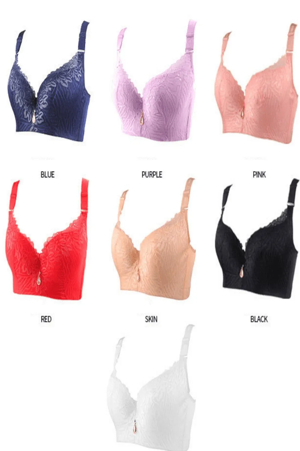 Plus Size Lace Lifting And Shaping Full Coverage Bra