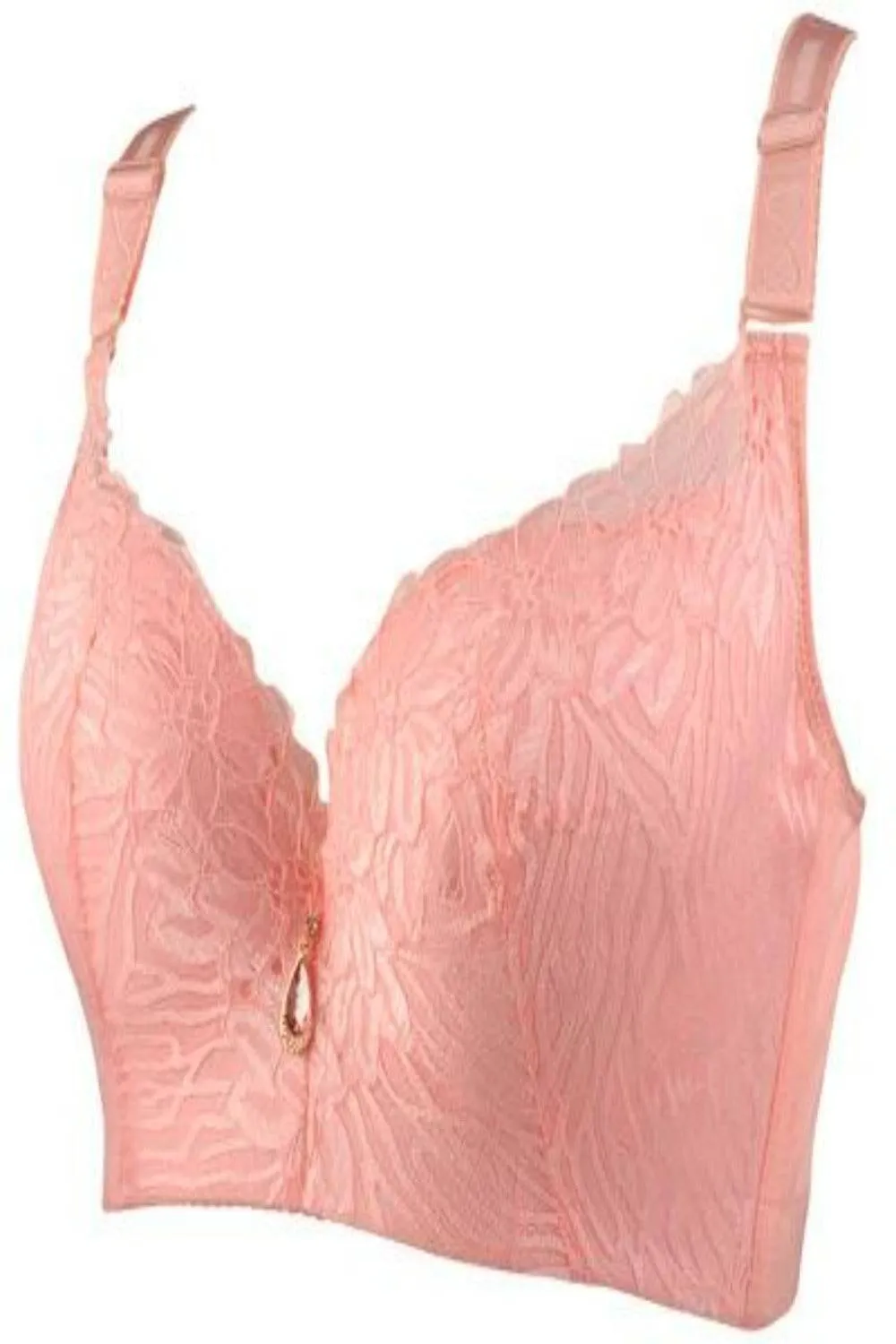 Plus Size Lace Lifting And Shaping Full Coverage Bra