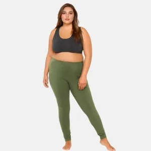 Plus Size Leggings For Women | High Waist | Ankle Length | Soft Cotton & Elastane Blend | Non-See-Through | Gusset Crotch Prevents Ripping