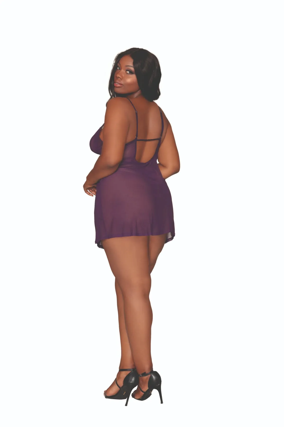Plus Size Sheer Chemise and Robe Collection