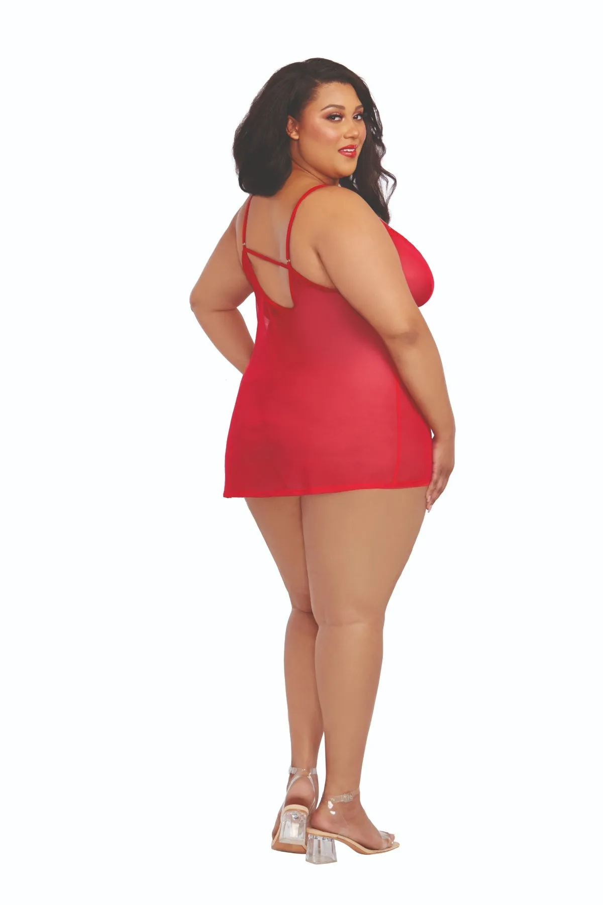 Plus Size Sheer Chemise and Robe Collection