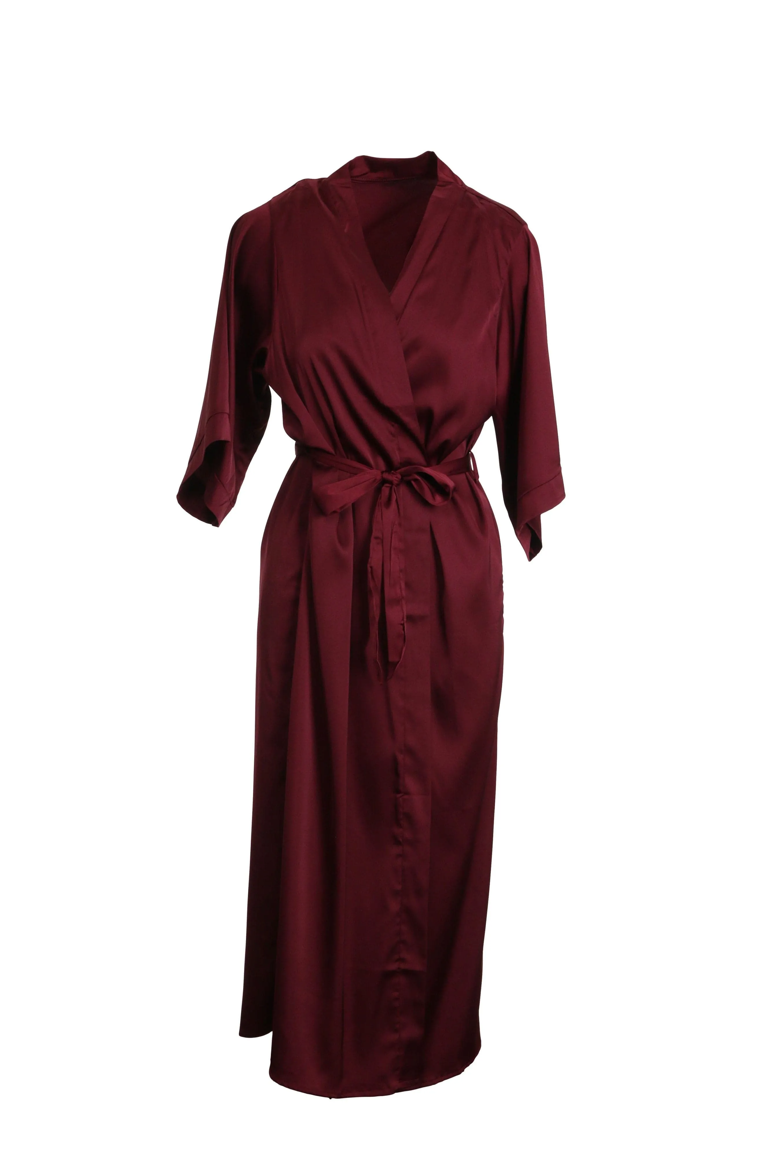 Plus Size Tania Robe- Burgundy
