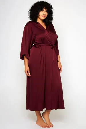 Plus Size Tania Robe- Burgundy