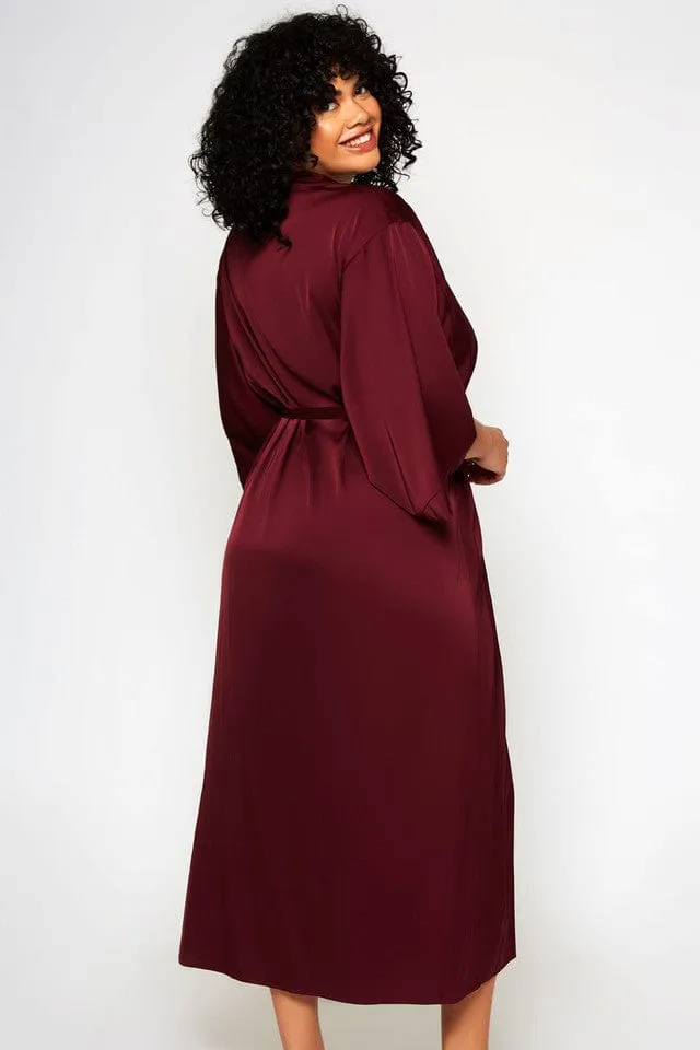 Plus Size Tania Robe- Burgundy