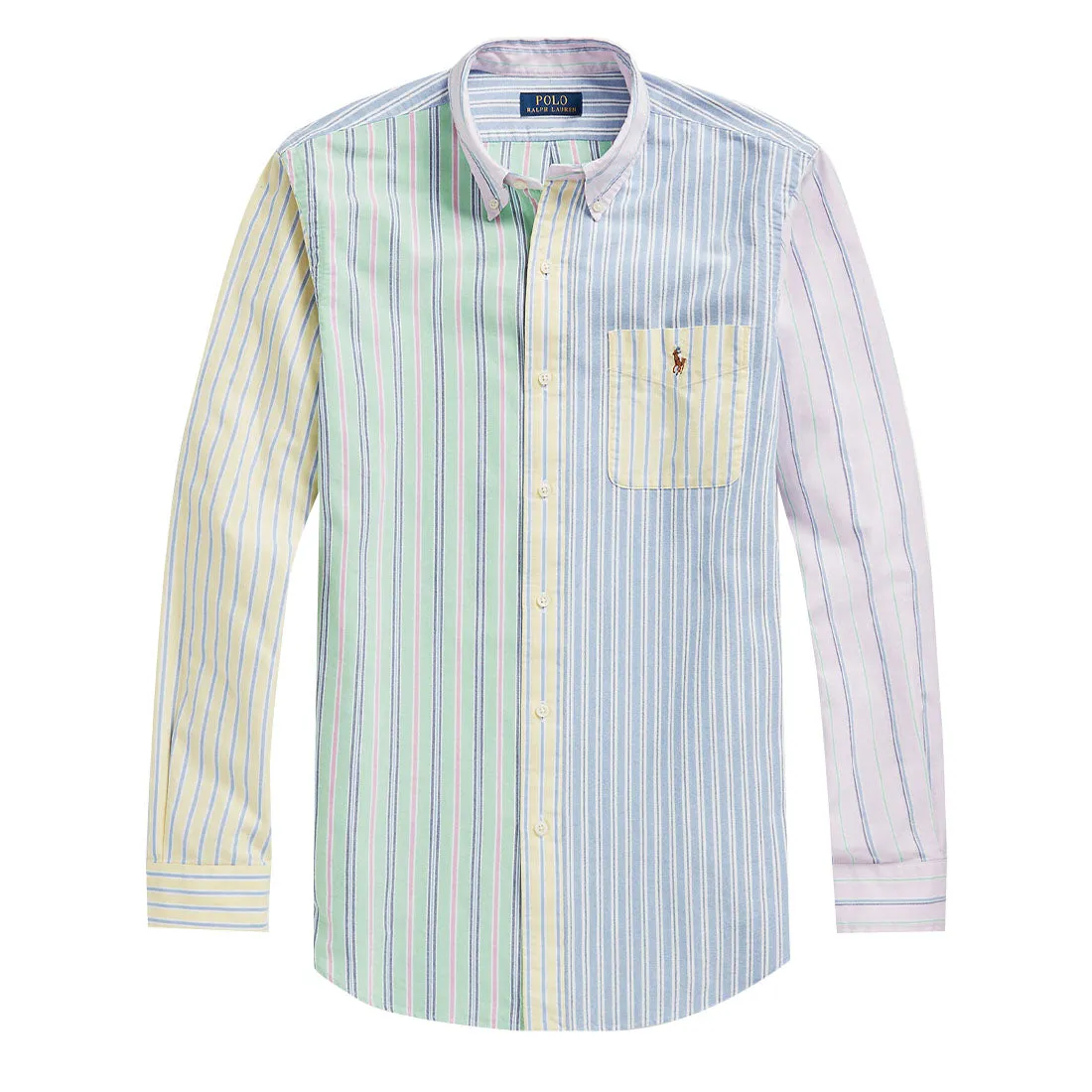 Polo Ralph Lauren Custom Fit Striped Oxford Fun Shirt Fancy Stripe