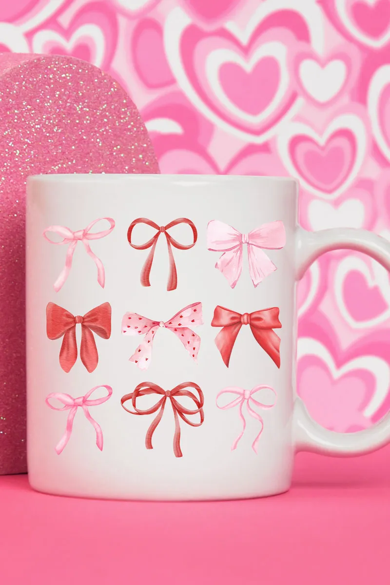 Preppy Valentine Bows Ceramic Mug