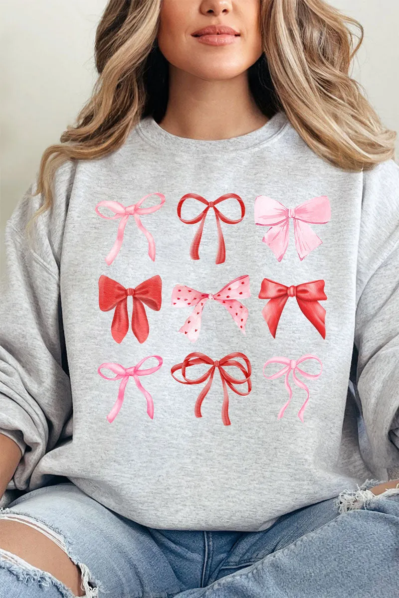 Preppy Valentine Bows Unisex NuBlend Crew Sweatshirt