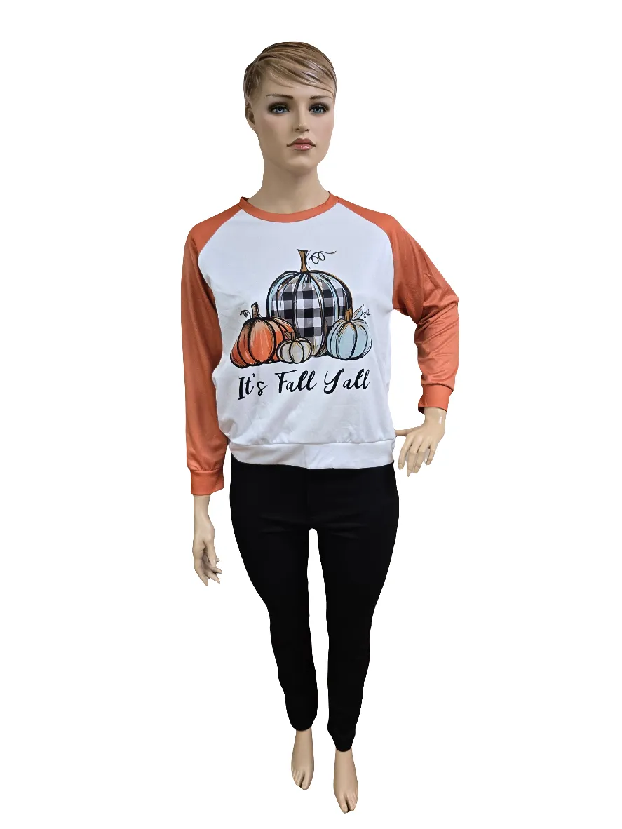 "It's Fall Ya'll" Pull Over Top