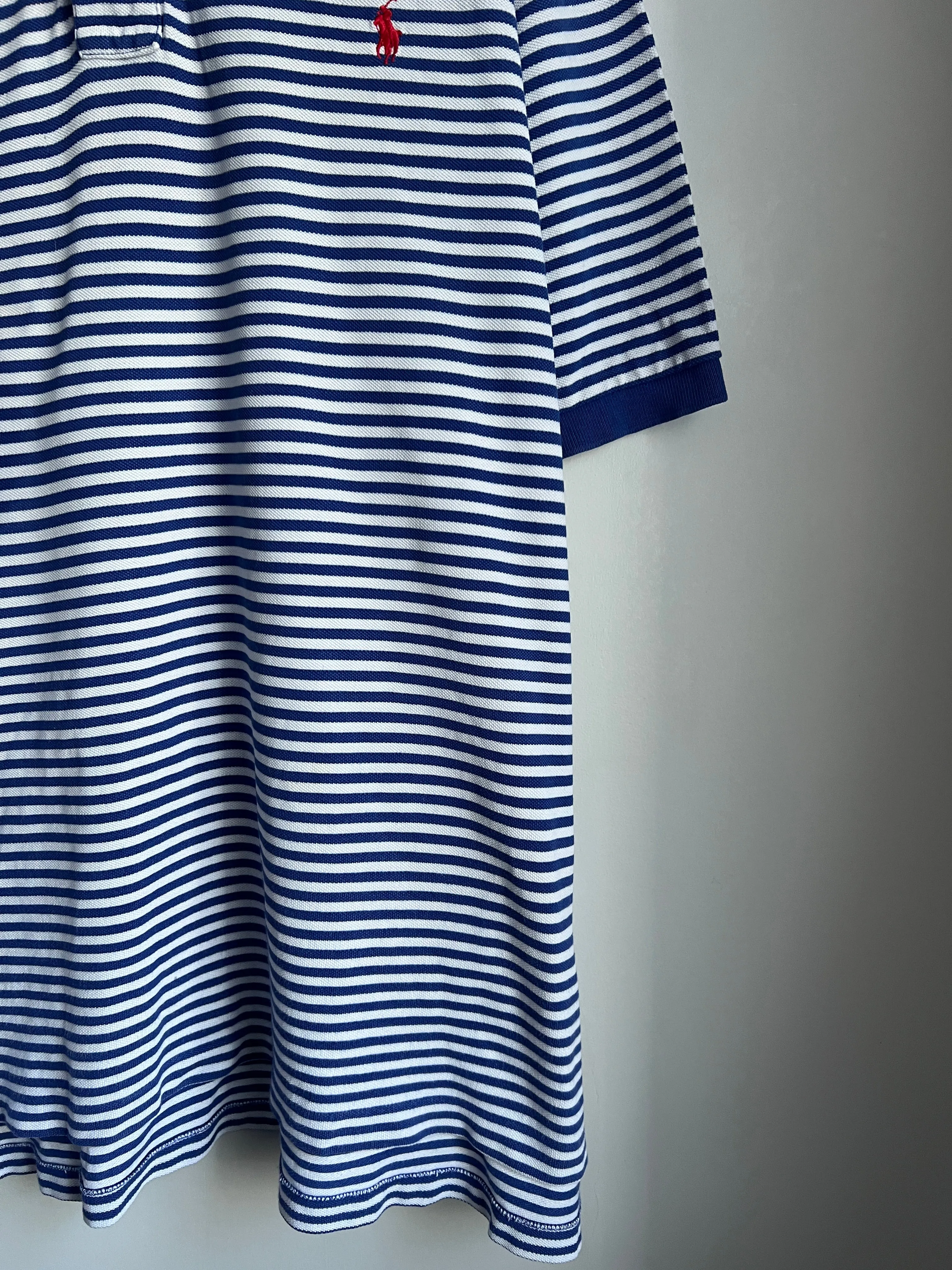 Ralph Lauren® Blue White vertical stripes Polo (Size: XXL)