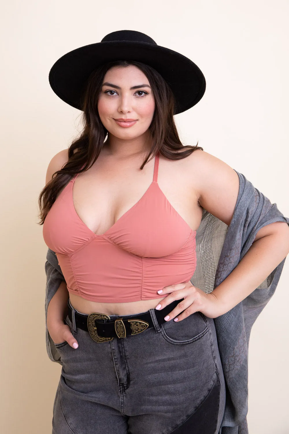Ruched Bralette Plus - 3 colors