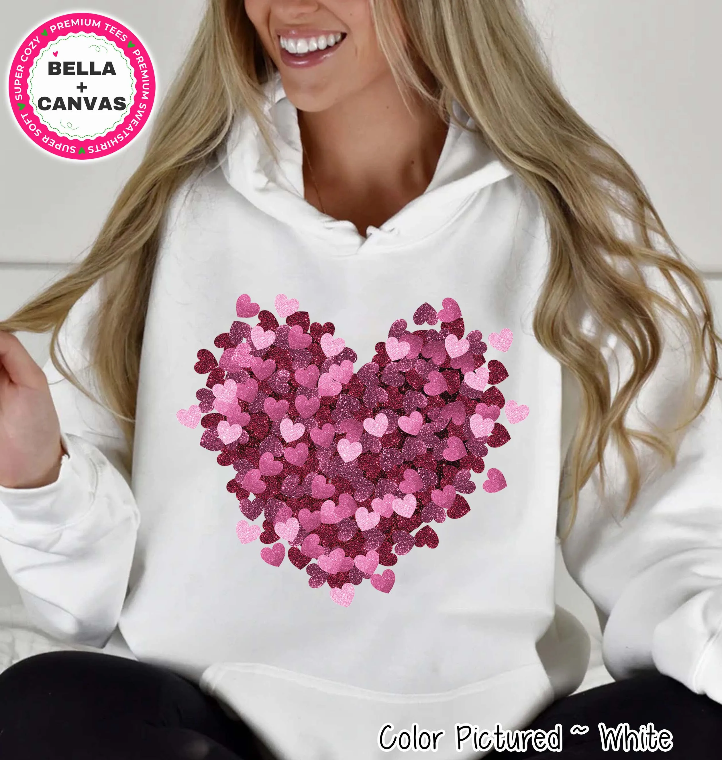 Scattered Heart Valentine Tee or Sweatshirt