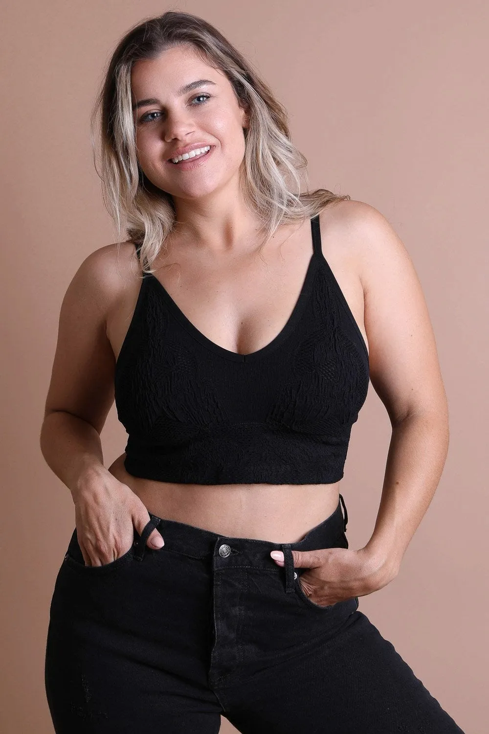 Seamless Padded Textured Brami Plus - 6 colors