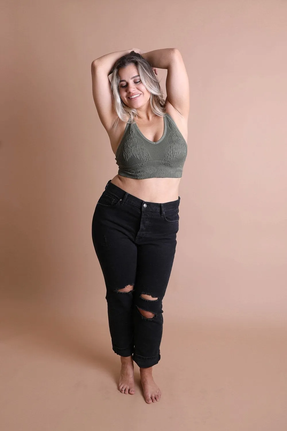 Seamless Padded Textured Brami Plus - 6 colors