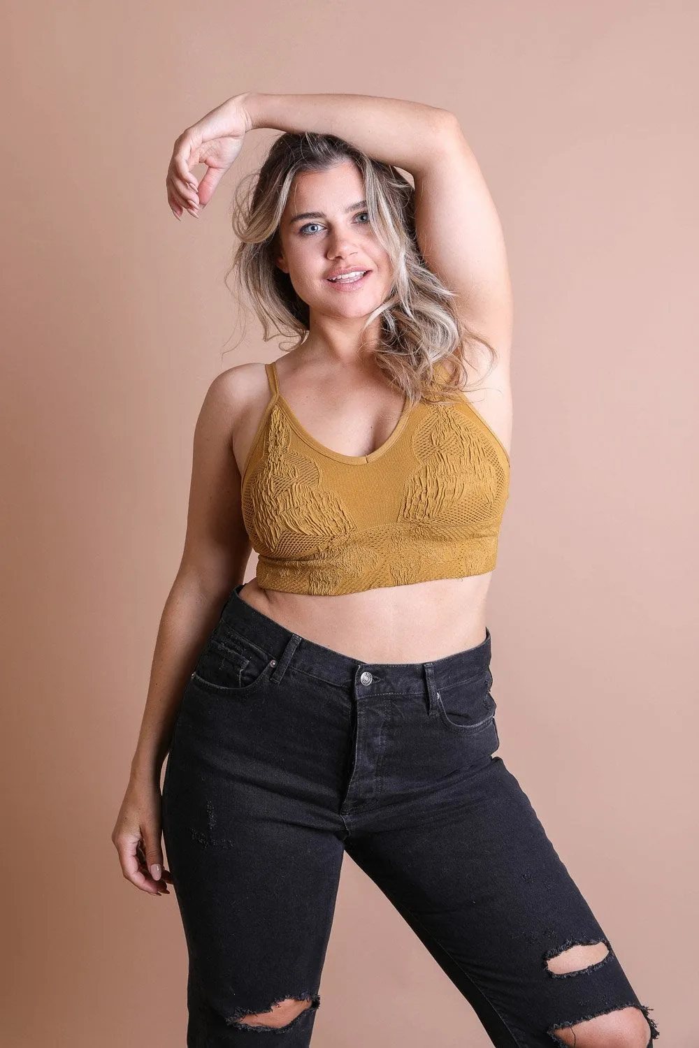Seamless Padded Textured Brami Plus - 6 colors