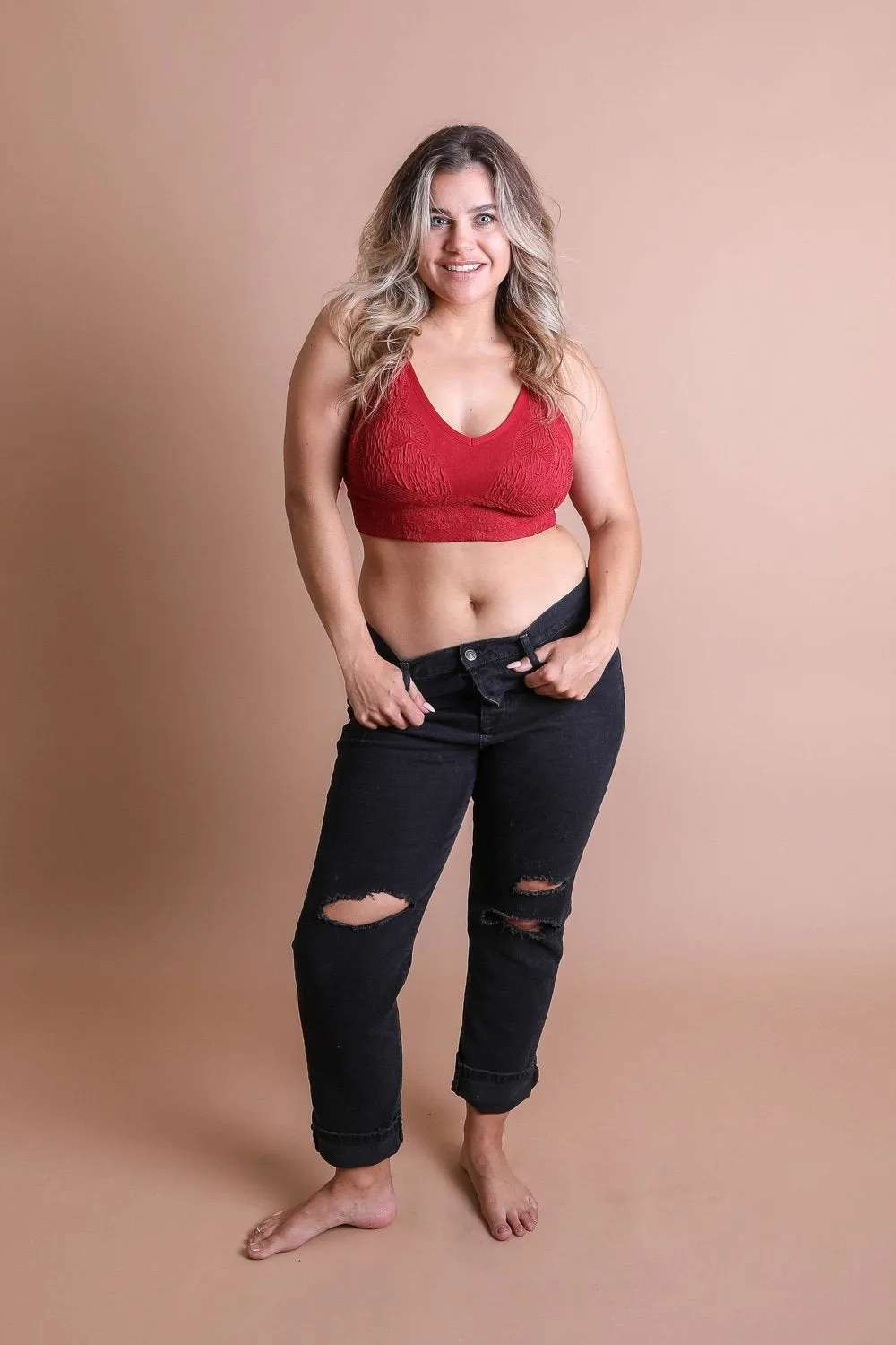 Seamless Padded Textured Brami Plus - 6 colors