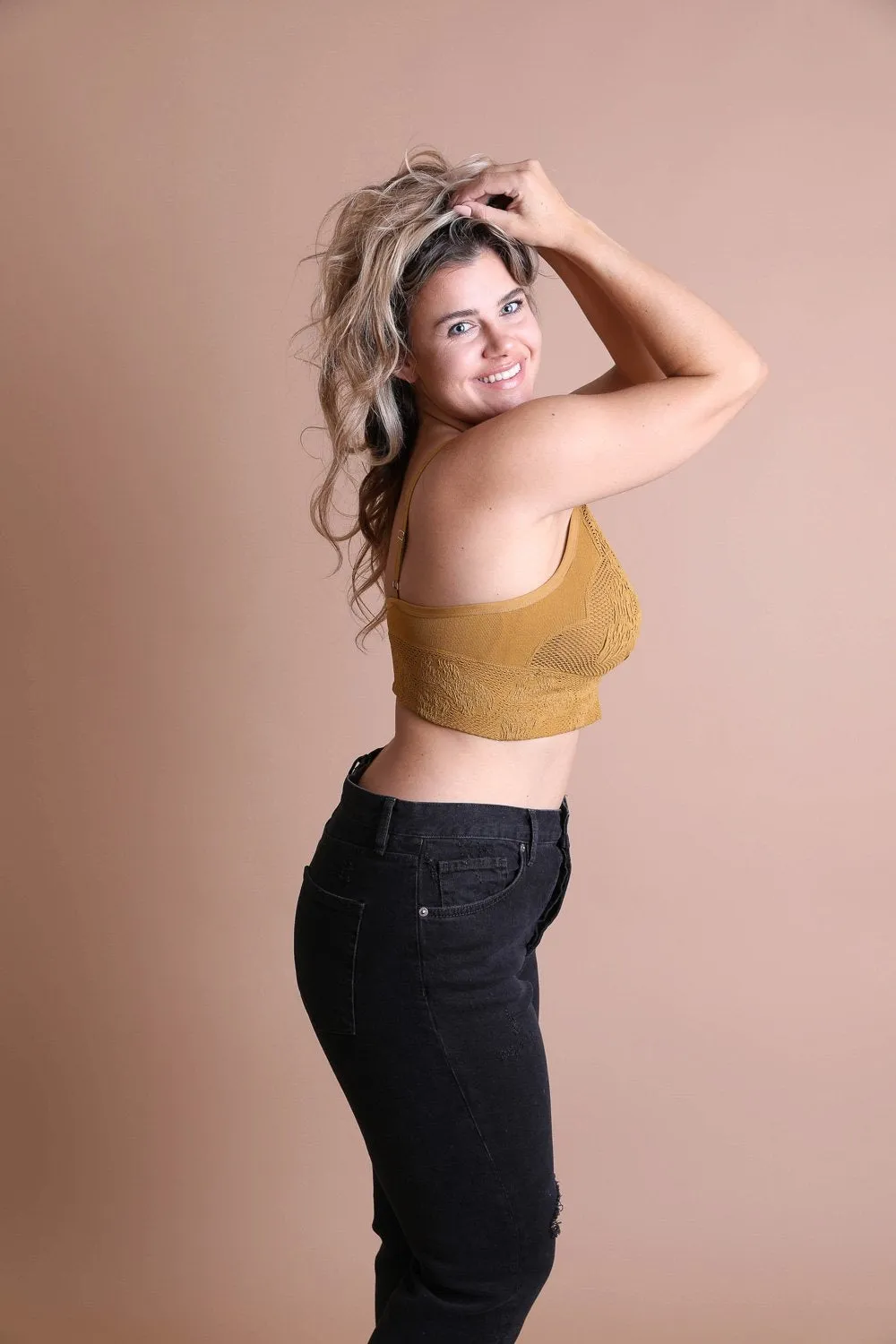 Seamless Padded Textured Brami Plus - 6 colors