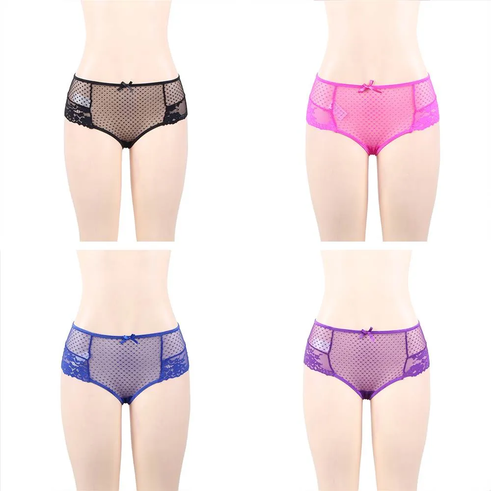Sexy High Waist Lace Strappy Panty 4in1 Box