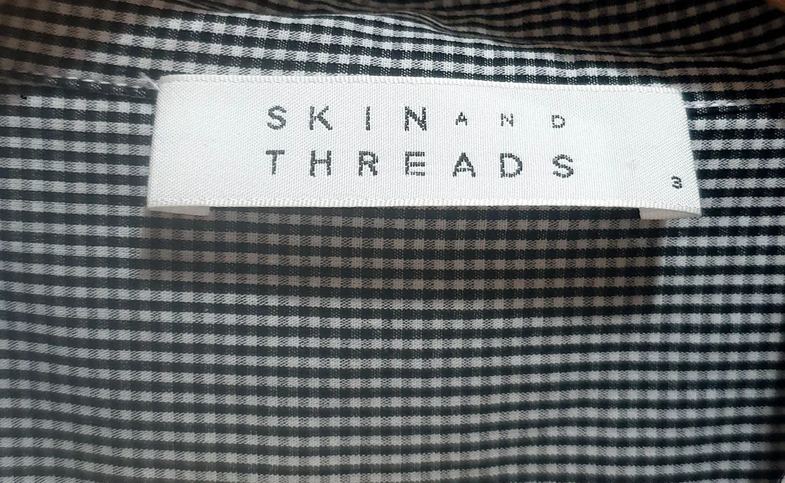 Skin & Threads black and white check dress size 10