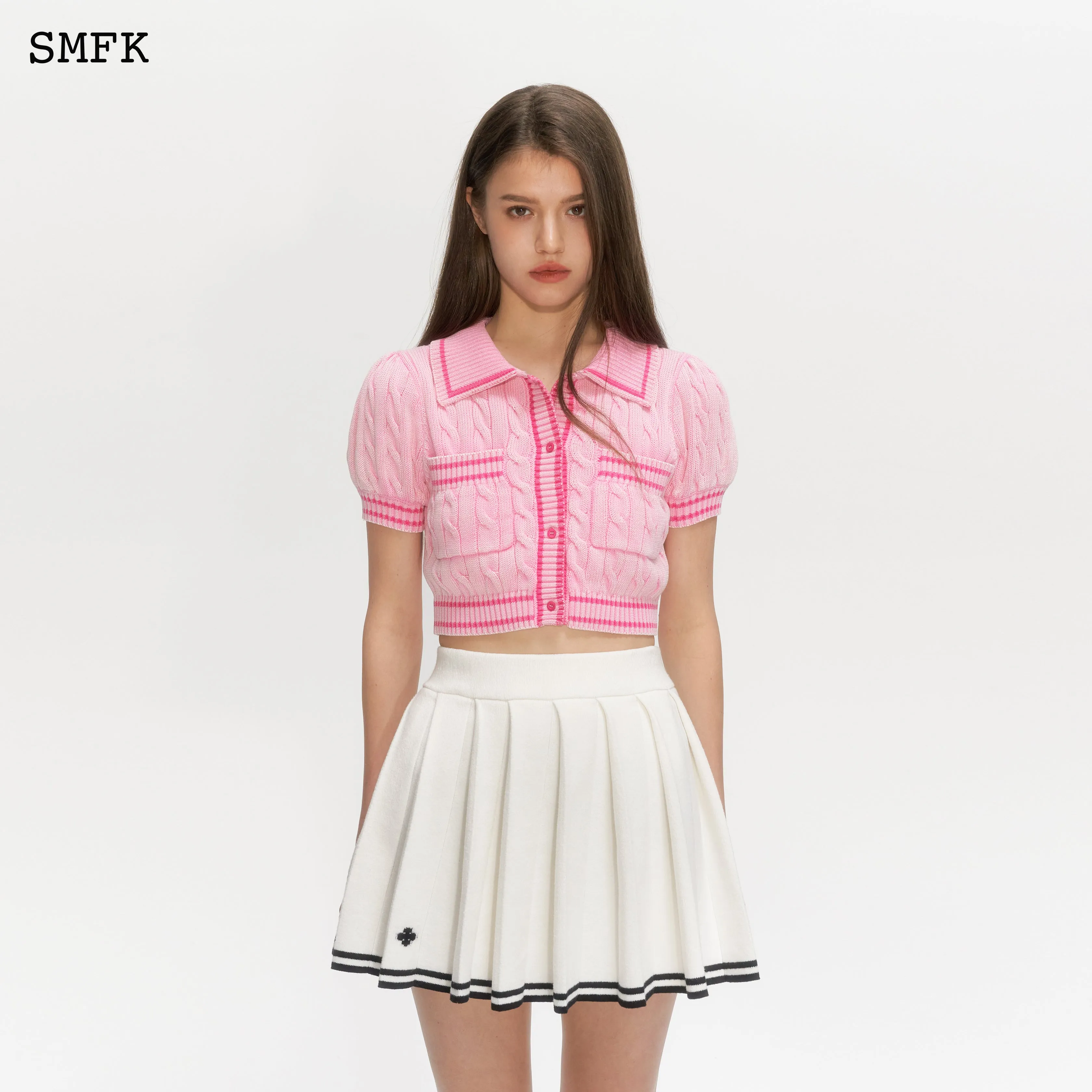 SMFK Campus Pink Checkered Polo