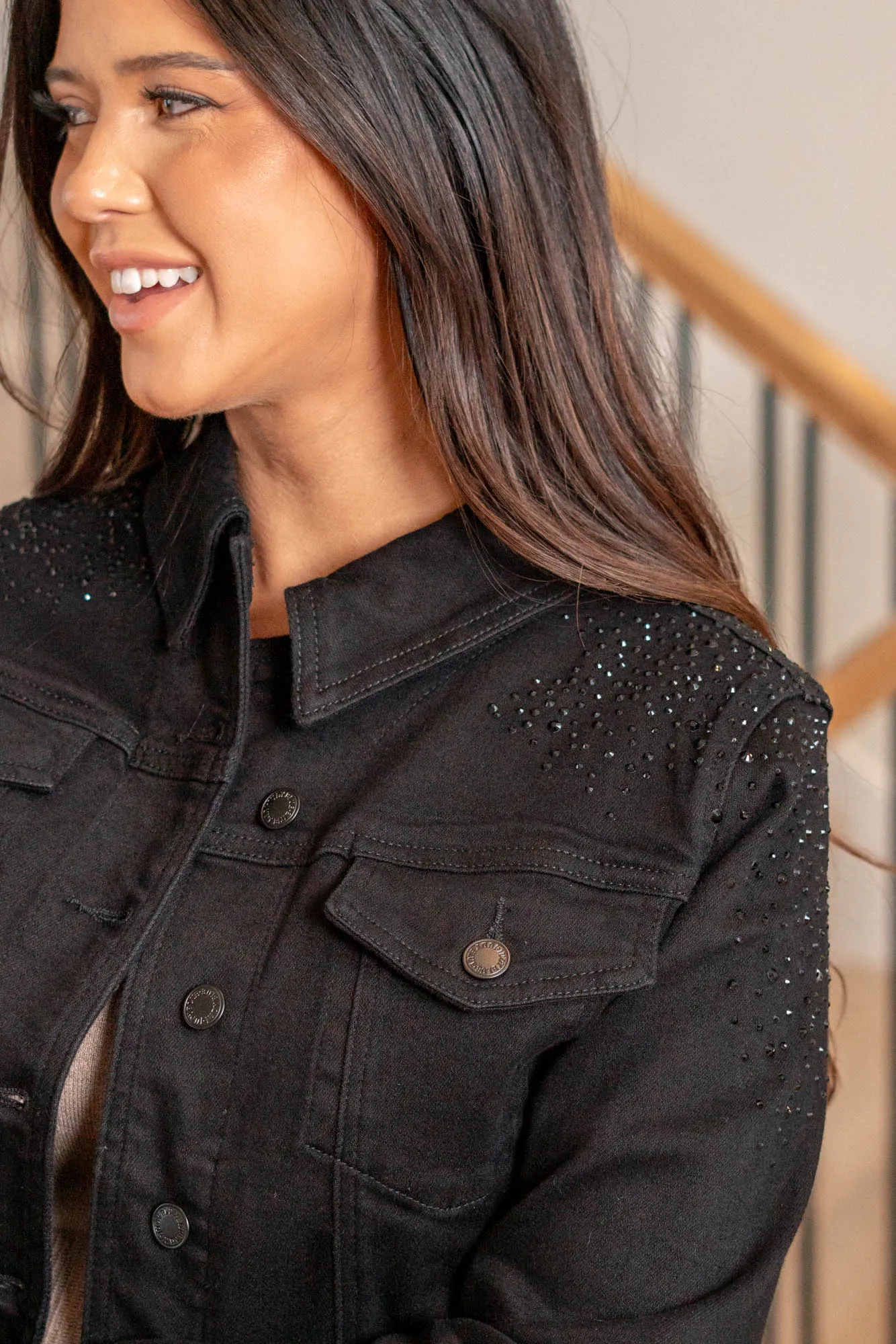 Southern Charm Rhinestone Denim Jacket
