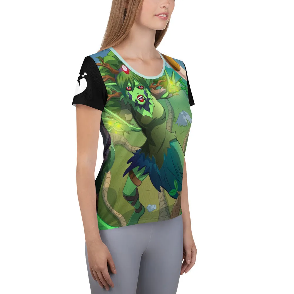 Splinterlands: Earth Team Unleashed All-Over Print Women's Athletic T-shirt