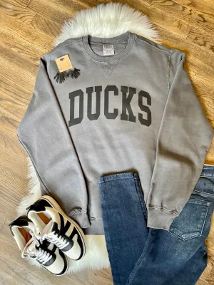 SS Preppy Mascot Pullover || Ducks on Gray