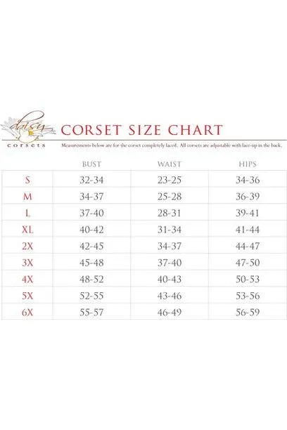 Steel Boned Red Sequin Plunge Neckline Overbust Corset
