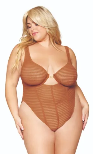 Stretch Knit Plus Size Novelty Teddy
