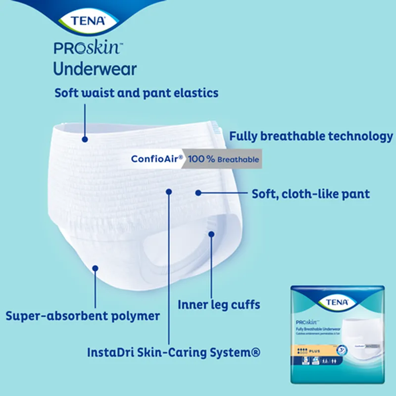 TENA® Plus Protective Incontinence Underwear, Plus Absorbency,  Large