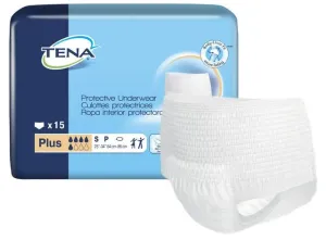 TENA® Plus Protective Incontinence Underwear, Plus Absorbency,  Small