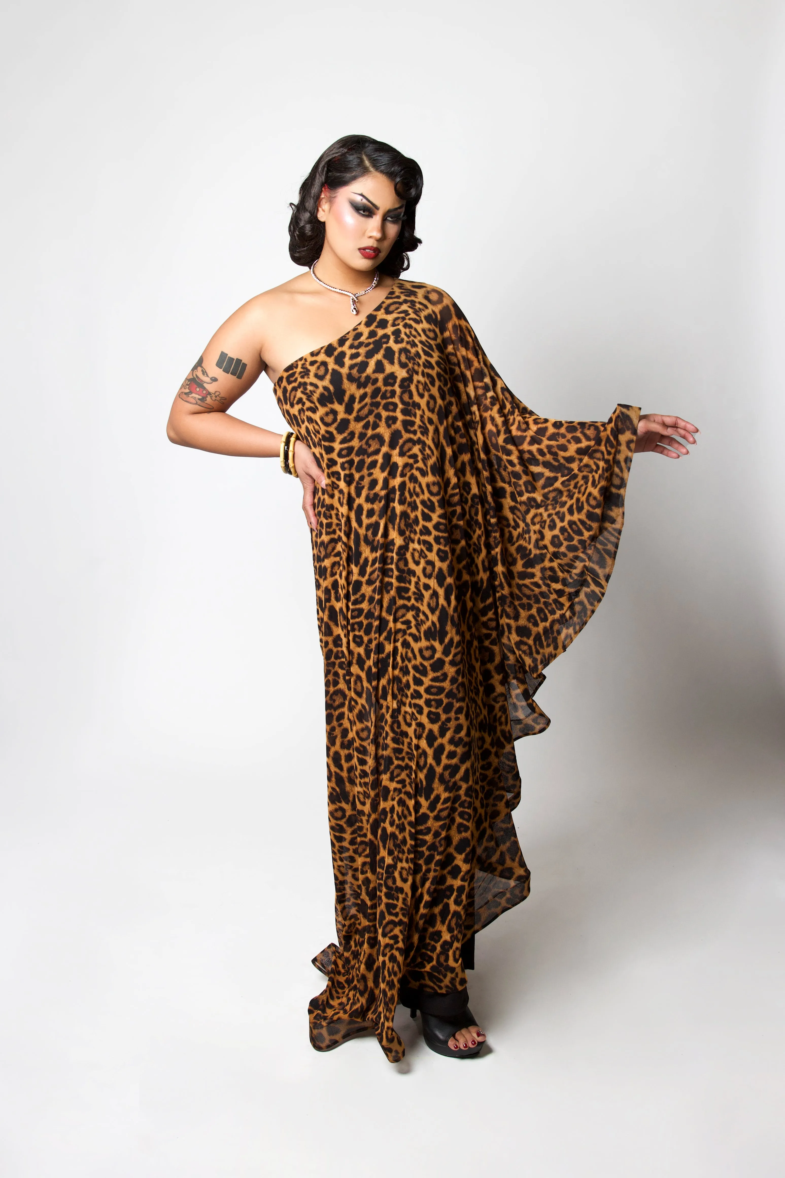 The Glamorous Leopard Caftan Jumpsuit