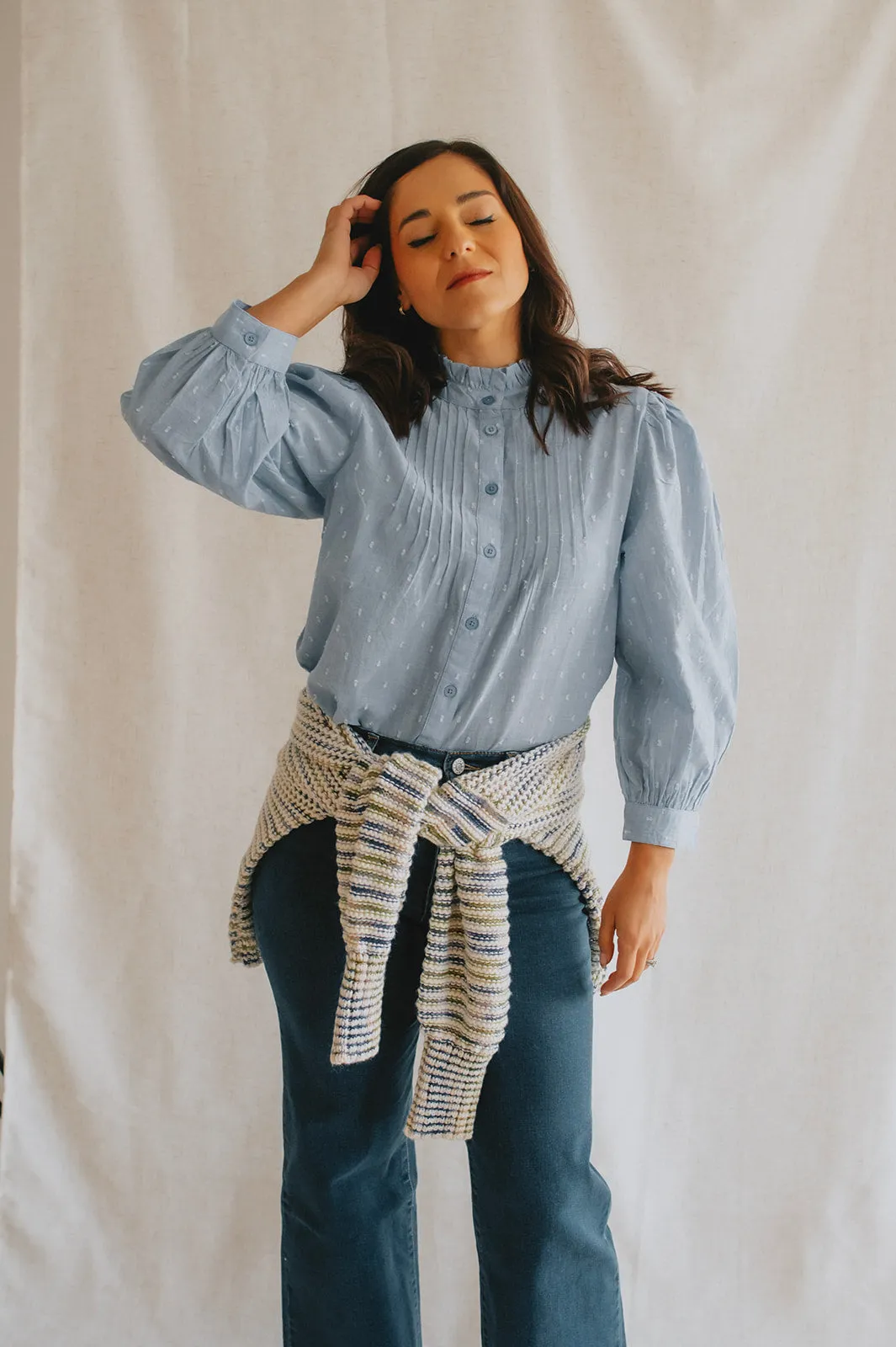 The Lisana Shirt - Light Blue - PLUS