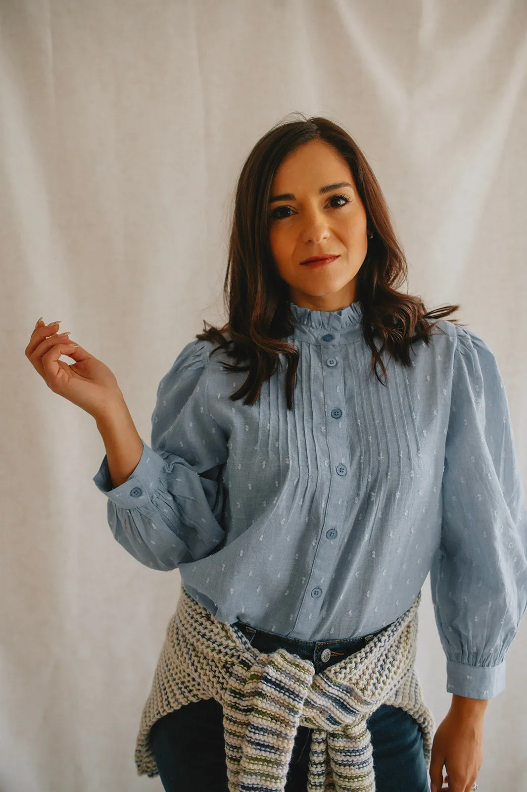 The Lisana Shirt - Light Blue - PLUS