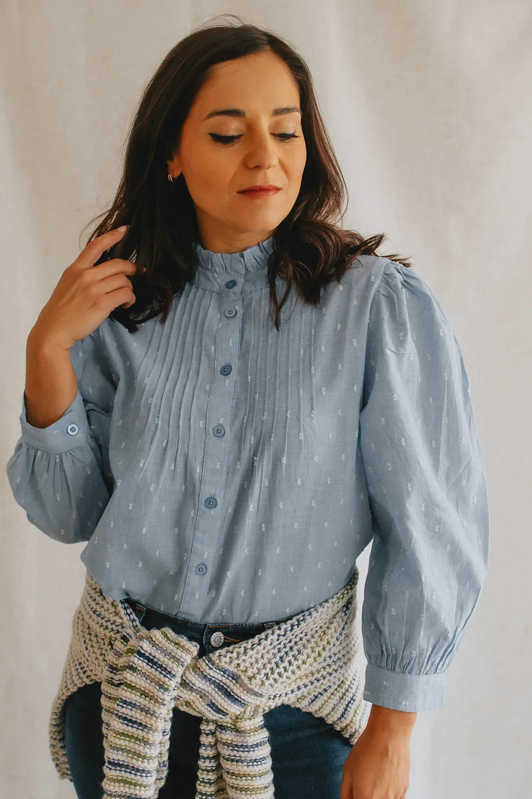 The Lisana Shirt - Light Blue - PLUS