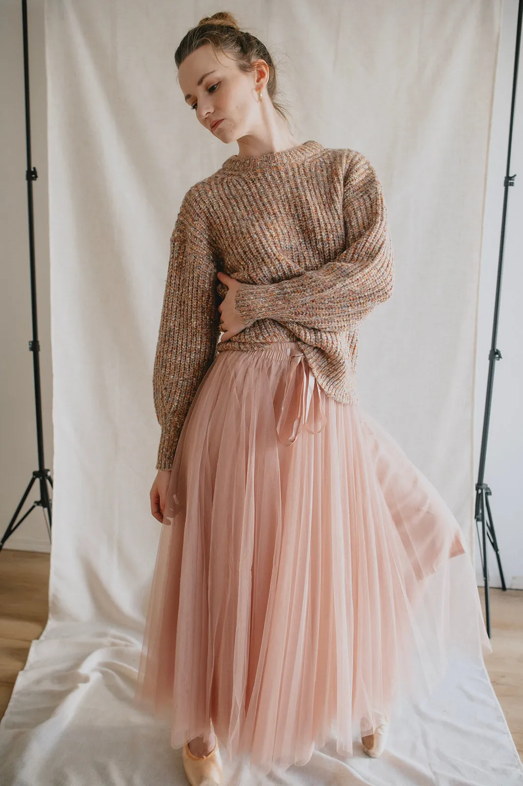The Misty Melange Pullover Sweater - PLUS