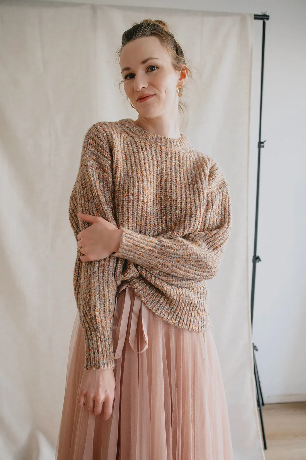 The Misty Melange Pullover Sweater - PLUS
