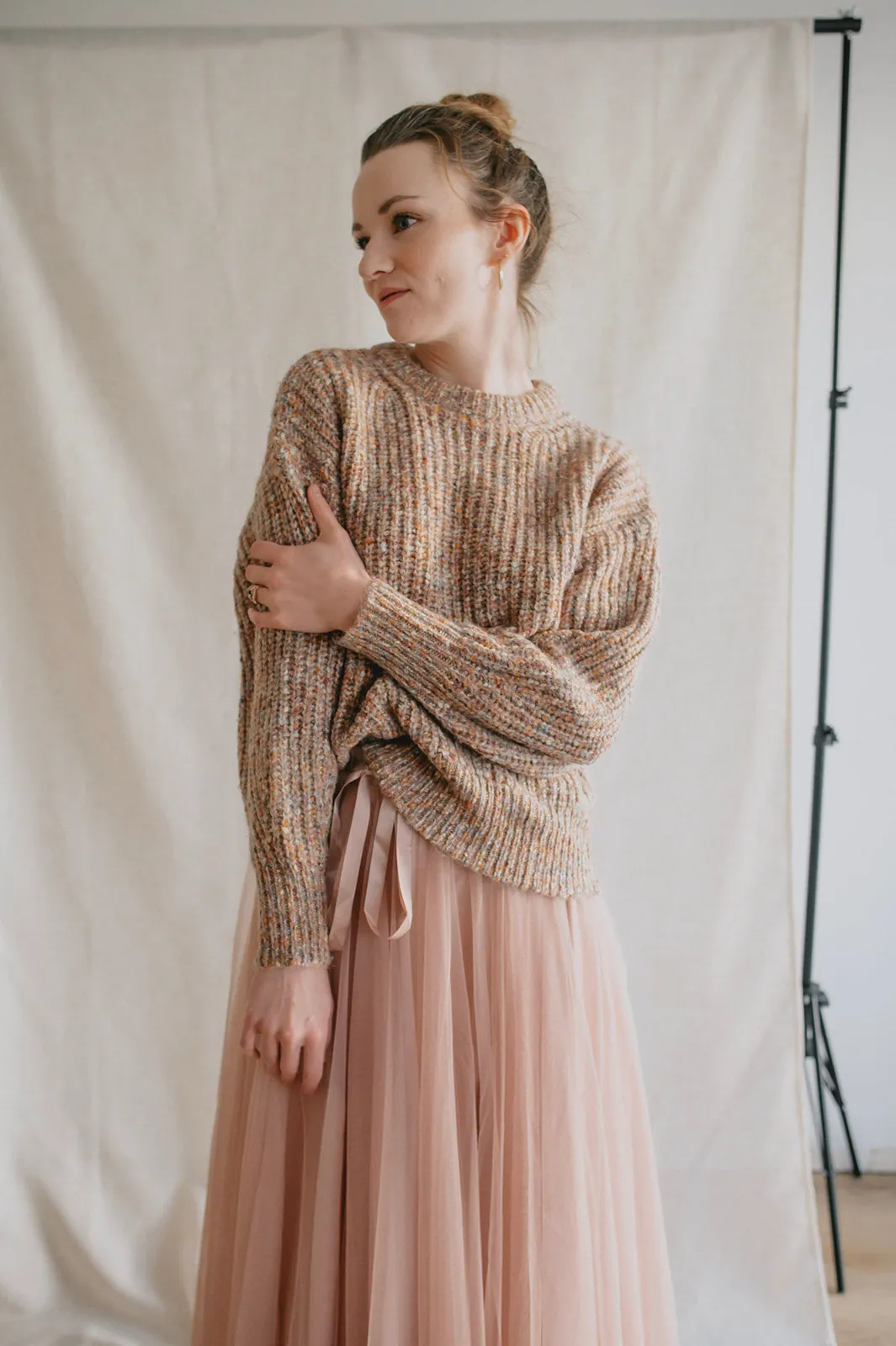 The Misty Melange Pullover Sweater - PLUS